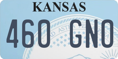 KS license plate 460GNO