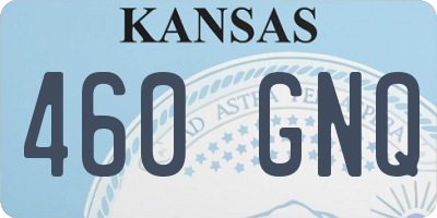 KS license plate 460GNQ
