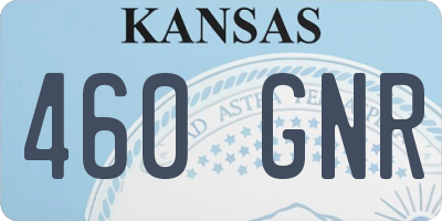 KS license plate 460GNR