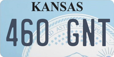 KS license plate 460GNT