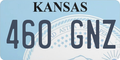 KS license plate 460GNZ