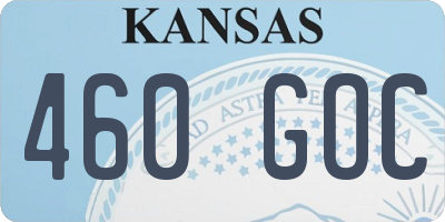 KS license plate 460GOC