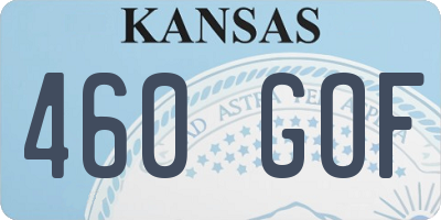 KS license plate 460GOF