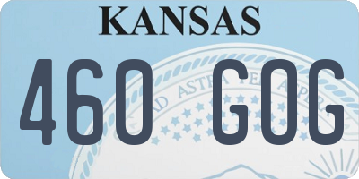 KS license plate 460GOG