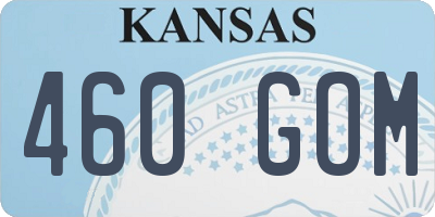 KS license plate 460GOM