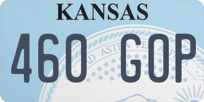 KS license plate 460GOP