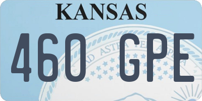 KS license plate 460GPE