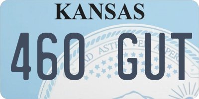 KS license plate 460GUT