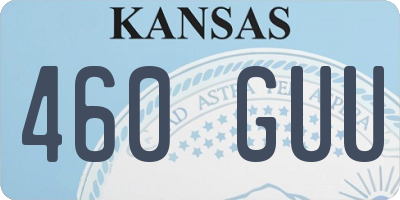 KS license plate 460GUU