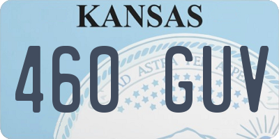 KS license plate 460GUV