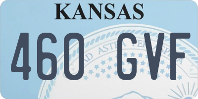 KS license plate 460GVF