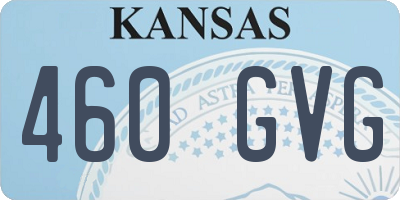 KS license plate 460GVG
