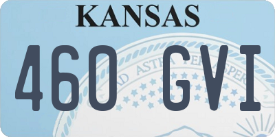 KS license plate 460GVI