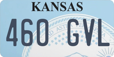 KS license plate 460GVL