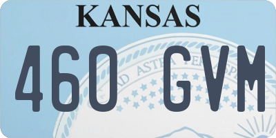 KS license plate 460GVM