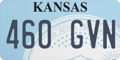 KS license plate 460GVN