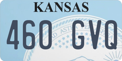KS license plate 460GVQ