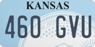 KS license plate 460GVU