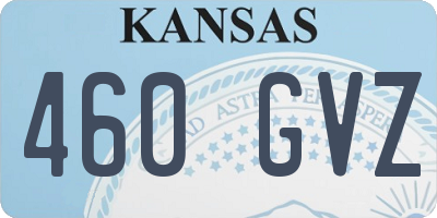 KS license plate 460GVZ