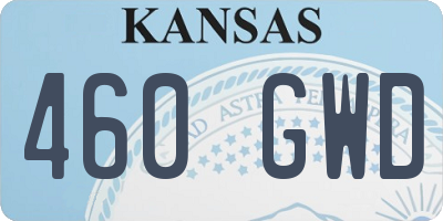 KS license plate 460GWD