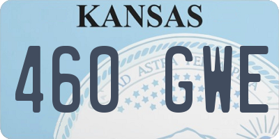 KS license plate 460GWE