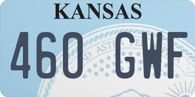 KS license plate 460GWF