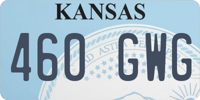 KS license plate 460GWG