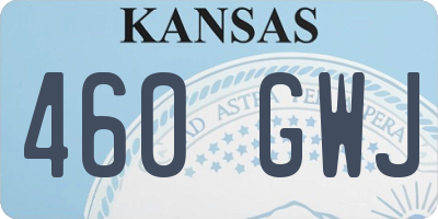KS license plate 460GWJ