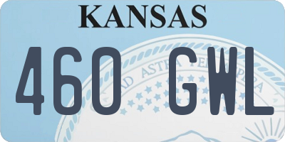 KS license plate 460GWL