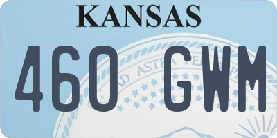 KS license plate 460GWM