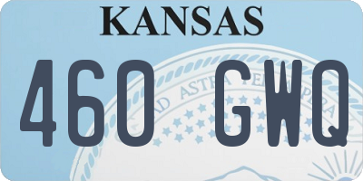 KS license plate 460GWQ