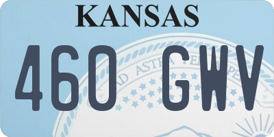 KS license plate 460GWV