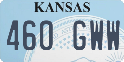 KS license plate 460GWW