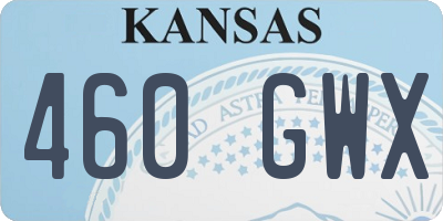 KS license plate 460GWX