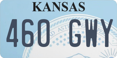 KS license plate 460GWY