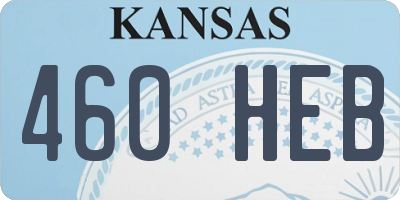 KS license plate 460HEB