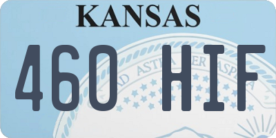 KS license plate 460HIF