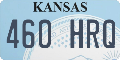 KS license plate 460HRQ