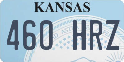 KS license plate 460HRZ