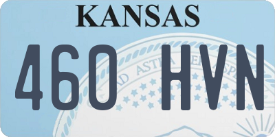 KS license plate 460HVN