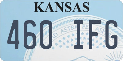 KS license plate 460IFG