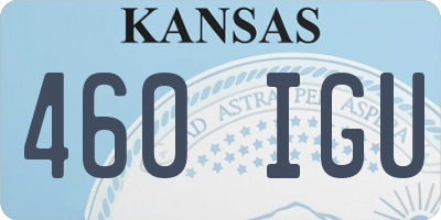 KS license plate 460IGU