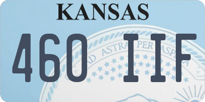 KS license plate 460IIF