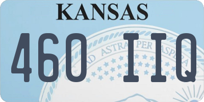 KS license plate 460IIQ