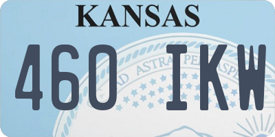 KS license plate 460IKW