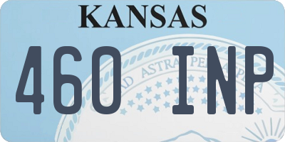 KS license plate 460INP