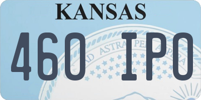 KS license plate 460IPO