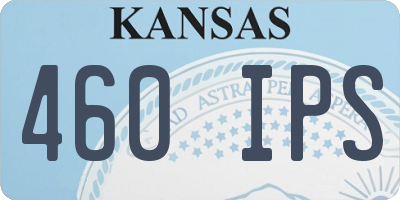 KS license plate 460IPS