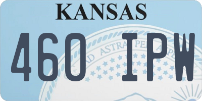 KS license plate 460IPW
