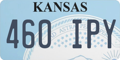 KS license plate 460IPY